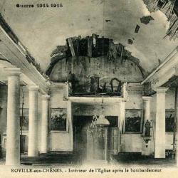 CPA 88 VOSGES ROVILE AUX CHENES &Eacute;glise bombardement