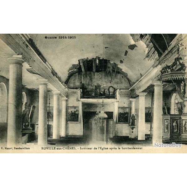 CPA 88 VOSGES ROVILE AUX CHENES �glise bombardement