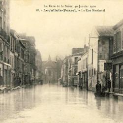 CPA 92 HAUTS DE SEINE LEVALLOIS PERRET Crue de la Seine