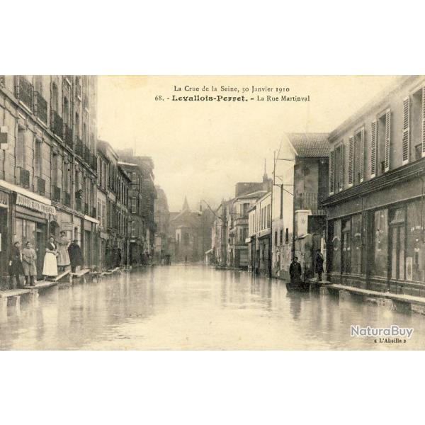 CPA 92 HAUTS DE SEINE LEVALLOIS PERRET Crue de la Seine
