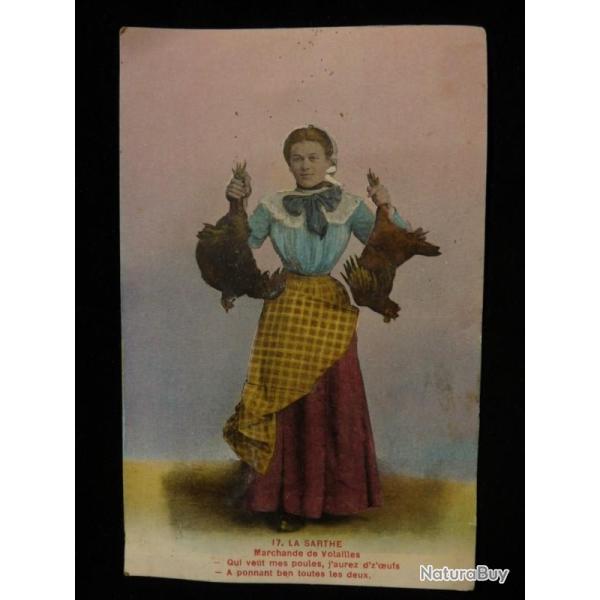 CPA 72 SARTHE La Sarthe : Marchande de volailles