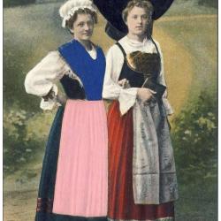 CPA 68 HAUT RHIN Costume Traditionnel Alsacien relief.