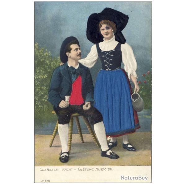 CPA 68 HAUT RHIN Costume Traditionnel Alsacien relief.