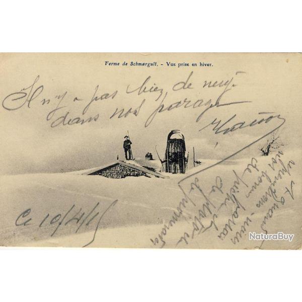 CPA 68 HAUT RHIN Ferme de Schmargult Hiver Caf� Restaurant Bernez Honeck