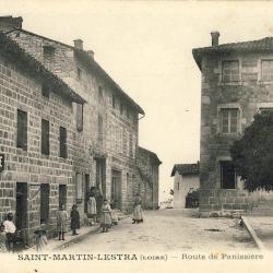 CPA 42 LOIRE Saint Martin Lestra Route de Panissi&egrave;re