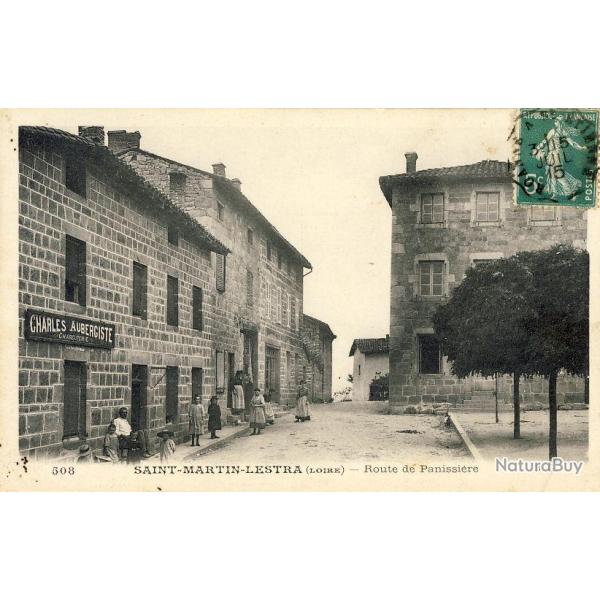 CPA 42 LOIRE Saint Martin Lestra Route de Panissi�re