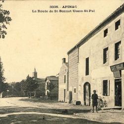 CPA 42 LOIRE Apinac Loire La Route de St Bonnet Usson