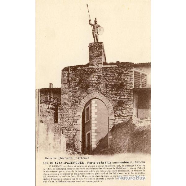 CPA 69 RHONE CHAZAY D'AZERGUES Porte de la ville