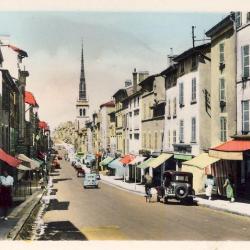 CPA 69 RHONE VILLEFRANCHE Rue Nationale automobile