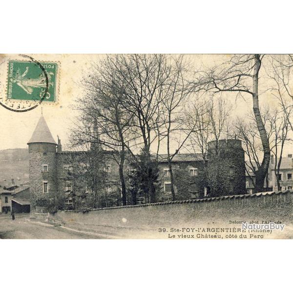 CPA 69 Rh�ne Sainte Foy l'Argentiere ch�teau Parc