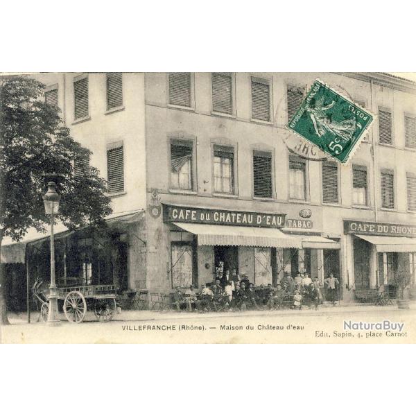 CPA 69 Rh�ne Villefranche Maison du Ch�teau d'eau 1909