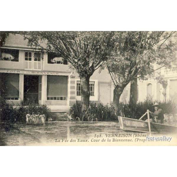 CPA 69 Rh�ne Vernaison La F�e des Eaux Restaurant 1914