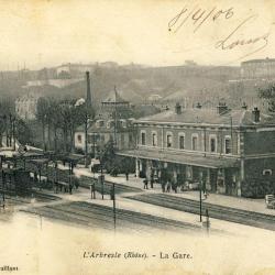 CPA 69 Rh&ocirc;ne L'Arbresle La Gare anim&eacute;e 1906 Rare