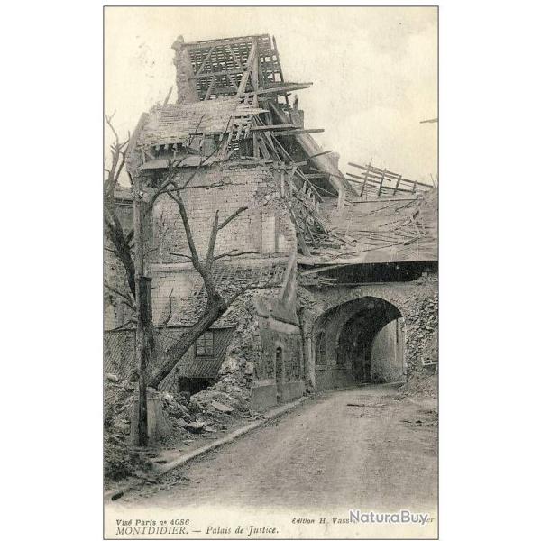 CPA 80 SOMME Montdidier Palais de justice d�truit 1919