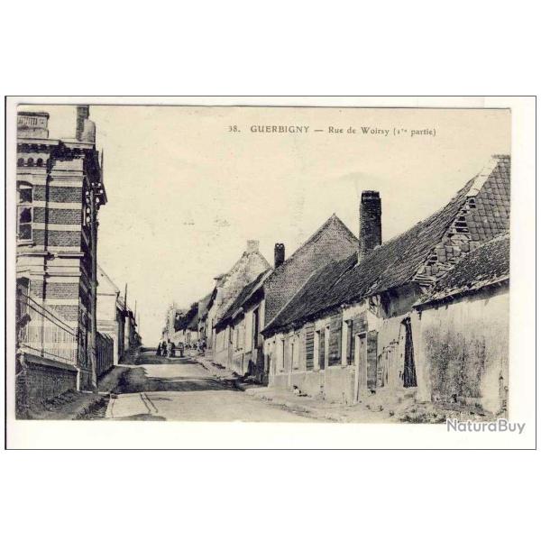 CPA 80 Somme Guerbigny Rue de Woirsy 1919