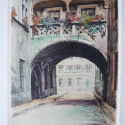 Ancienne Gravure Eau Forte Robin Mulhouse