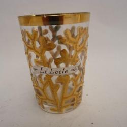 Verre souvenir &eacute;maill&eacute; LE LOCLE