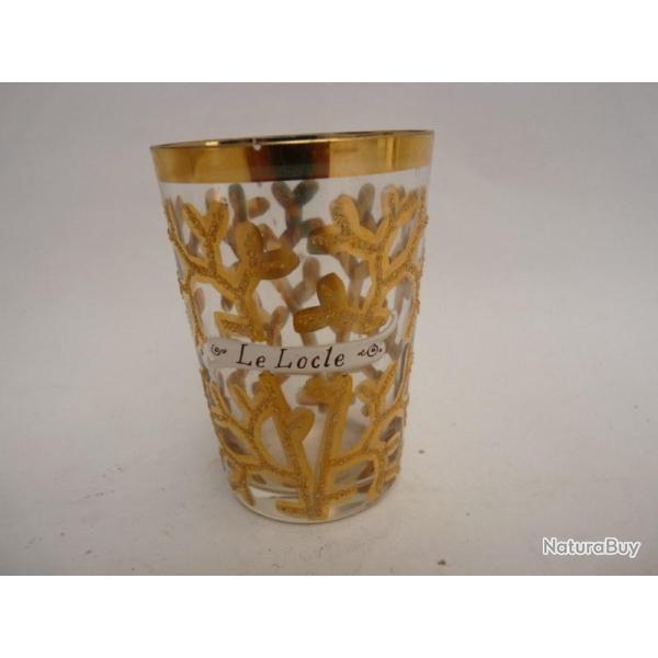 Verre souvenir �maill� LE LOCLE