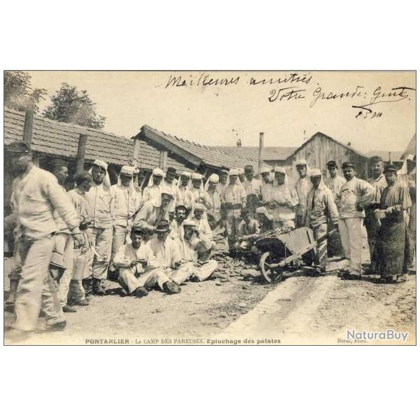 CPA 25 DOUBS Pontarlier Guerre �pluchage des patates