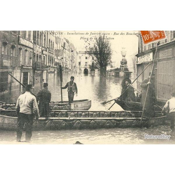 CPA 25 DOUBS Besan�on Inondations 1910 Passeurs