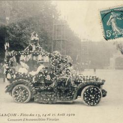 CPA 25 DOUBS Besan&ccedil;on F&ecirc;tes Ao&ucirc;t 1910 automobile
