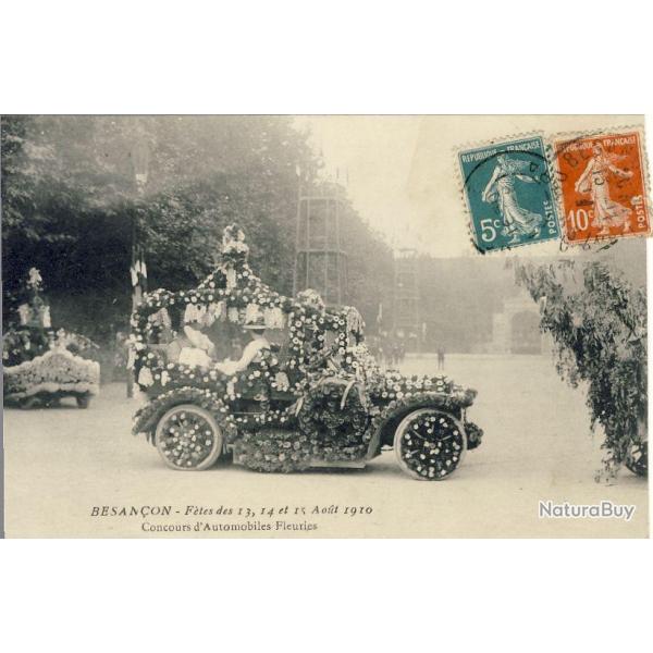 CPA 25 DOUBS Besan�on F�tes Ao�t 1910 automobile
