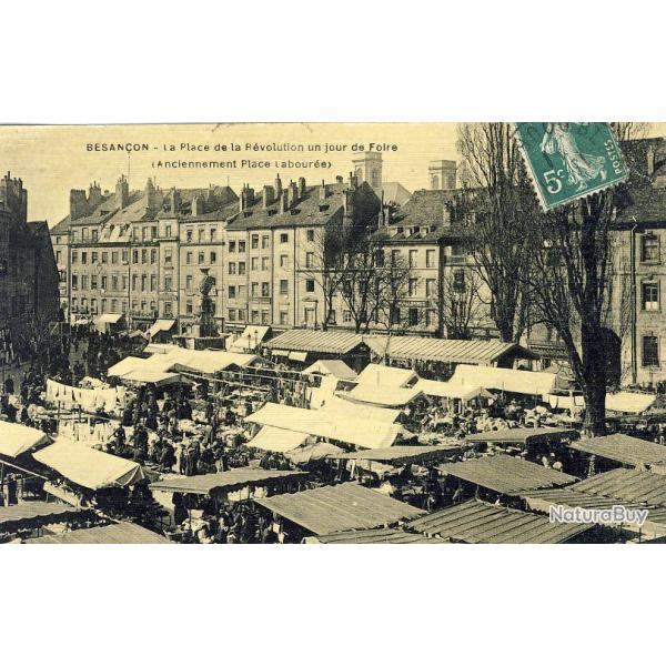 CPA 25 DOUBS Besan�on La place de la R�volution foire