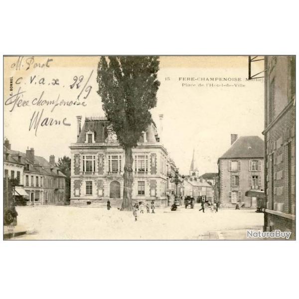 CPA 51 Marne F�re Champenoise Place de l�H�tel de Ville