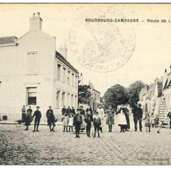 CPA 59 Nord Bourbourg Route de Loon 1917