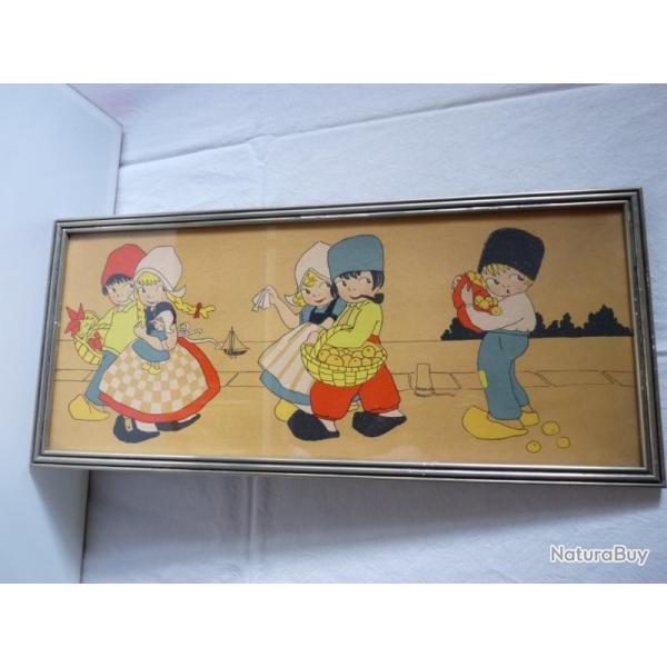 Estampe Gravure Hollande Enfant