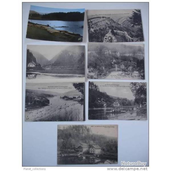 Lot de 7 CPA 25 DOUBS Les bassins