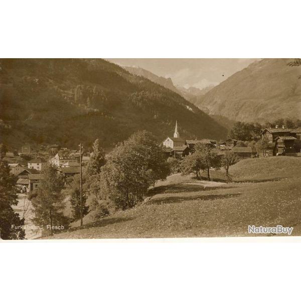 CP Suisse Valais Furkabahn FIESCH Petit village