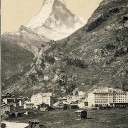 CP Suisse Valais Zermatt mit Matterhorn