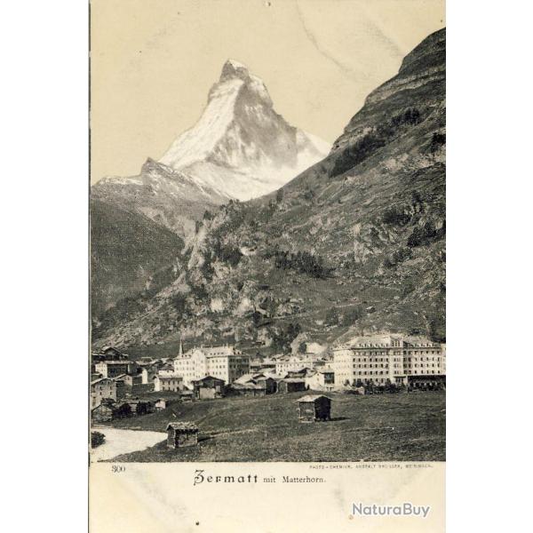 CP Suisse Valais Zermatt mit Matterhorn