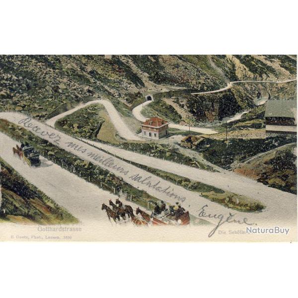 CPA SUISSE TESSIN Gotthardstrasse Gottard Sch�llensen