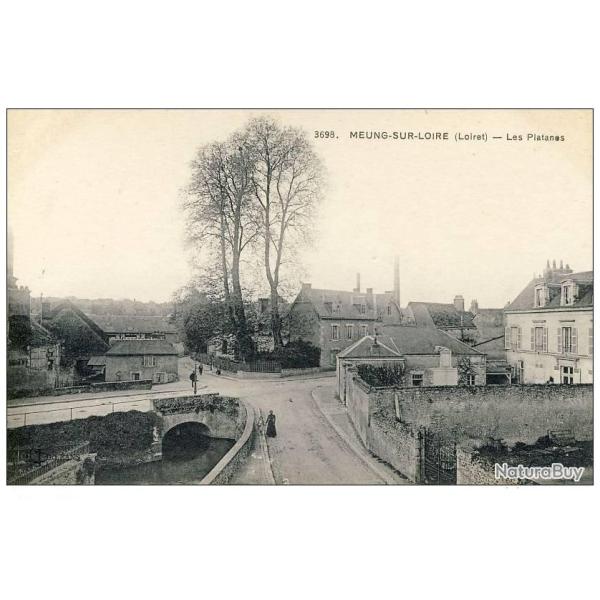 CPA 45 Loiret Meung sur Loire Les Platanes