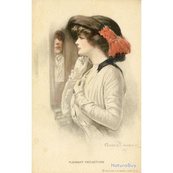 CPA illustr�e UNDERWOOD Clarence Femme Mode