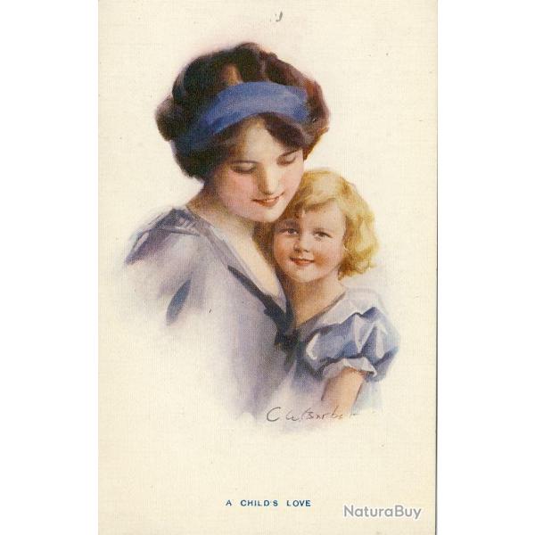 CPA illustr�e BARBER Court Femme Mode S�duction