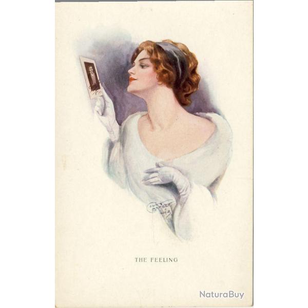 CPA illustr�e BARBER Court Femme Mode S�duction