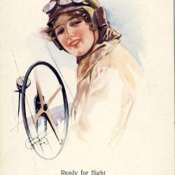 CPA illustr&eacute;e BARBER Court Femme Mode S&eacute;duction