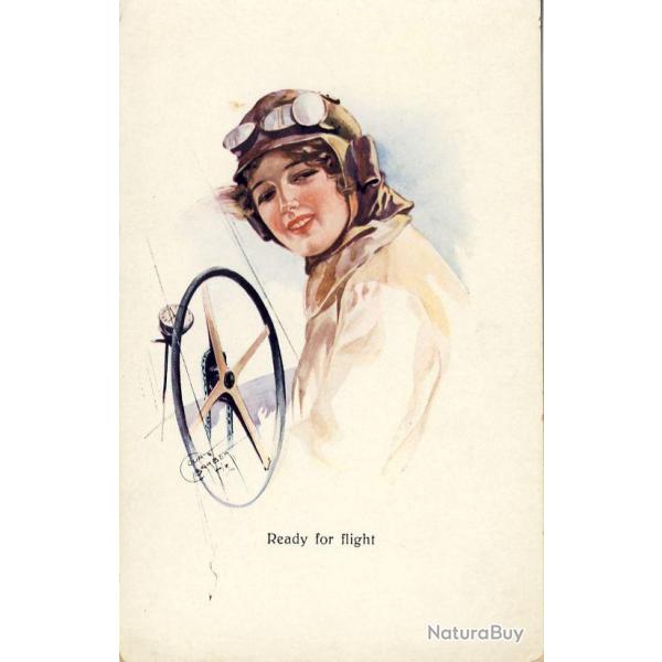 CPA illustr�e BARBER Court Femme Mode S�duction