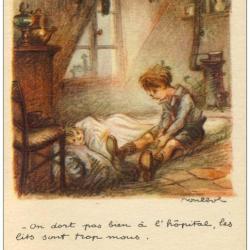 CPA illustr&eacute;e POULBOT Ligue National contre le Taudis