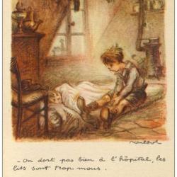 CPA illustr&eacute;e POULBOT Ligue National contre le Taudis