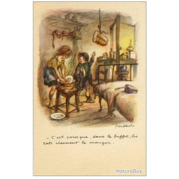 CPA illustr�e POULBOT Ligue National contre le Taudis