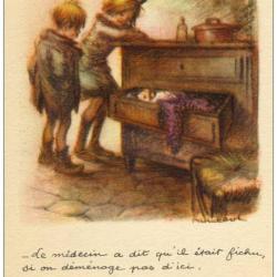 CPA illustr&eacute;e POULBOT Ligue National contre le Taudis