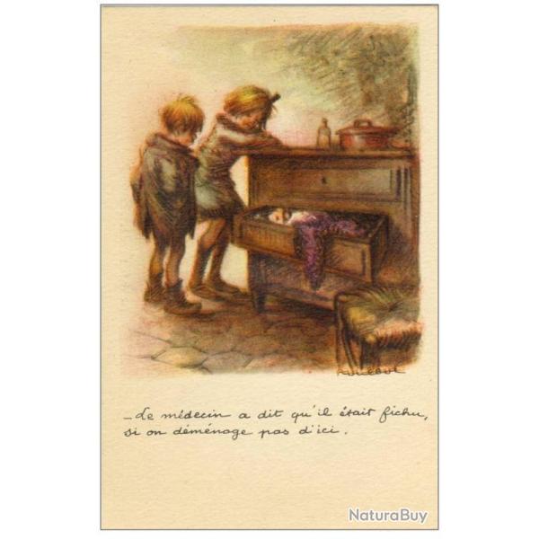 CPA illustr�e POULBOT Ligue National contre le Taudis