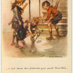 CPA illustr&eacute;e POULBOT Ligue National contre le Taudis