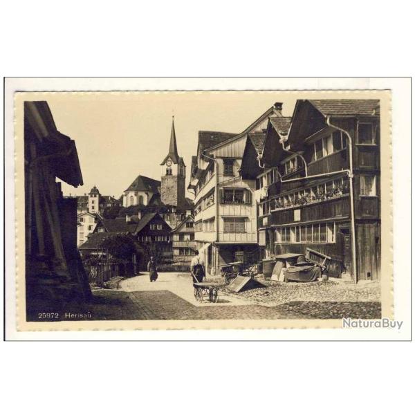 CPA Suisse Argovie Herisau Petite rue village anim�