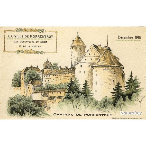 CPA Suisse JURA PORRENTRUY La ville D�cembre 1918