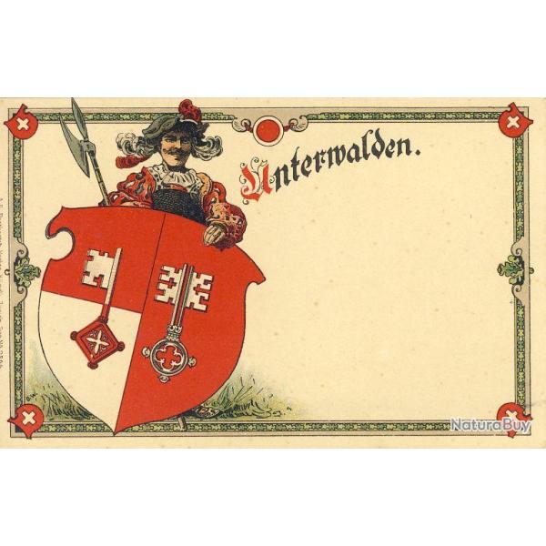 CPA Suisse Unterwald (Obwald Nidwald) Ecusson Blason